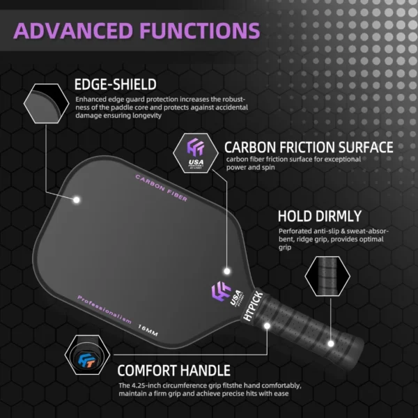 Pickleball Carbon Fibre Paddle T700 Racket